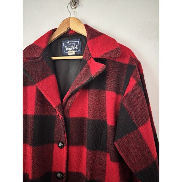 Woolrich Vintage Wool Winter Coat Button Front Buffalo Plaid Women’s Medium USA - Picture 3 of 8